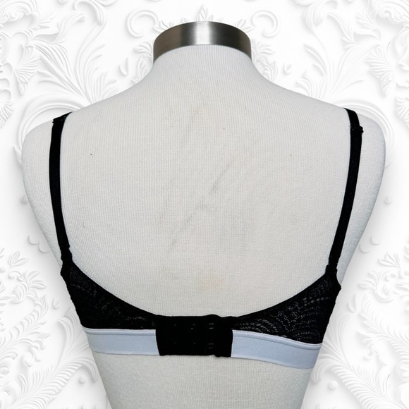 Black‎ Lace Victoria Secret Logo Full Coverage T-Shirt Push-Up - Picture 2 of 4